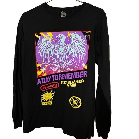 Gildan Other - A Day To Remember Band Naivety Nintendo Art Long Sleeve Men’s M T-Shirt MINT